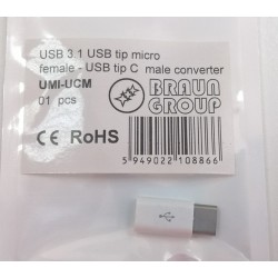 Adaptor micro USB 3.0 - USB tip C