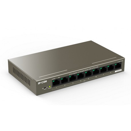 Switch PoE IP-COM G1109P 9 Porturi Gigabit si 8 Porturi PoE,102W