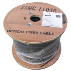 Cablu optic FTTH de exterior 2 fibre G652D cu sufa metalica