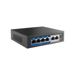 Switch PoE 6Port WLAN Extend (4Port PoE, max30W/port), lighting protection 65W POE intern, softstart PD, sequential boot-up