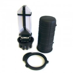 Encloser cilindric etans de exterior pentru 288 jonctiuni optice, 6 intrari rotunde (18mm) + 1 ovala (38x70mm)
